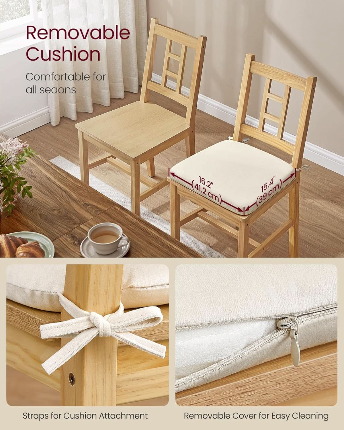 Luxurious Handcrafted Solid Wood Dining Chairs Set