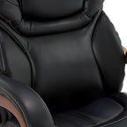 Big And Tall Executive Office Chair With Wood Accents
