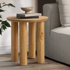NNEED Coffee Table Side End Tables Round Wooden