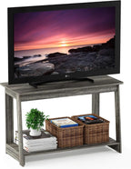 French Oak Grey TV Stand 35 Inch Wide For 37 Inch TV